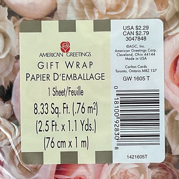 Vintage floral rose gift wrapping paper lot - Picture 9 of 10